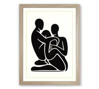 Shared Reading Minimalist Framed Wall Art Print A1 (84.1×59.4cm) Oak, Wall Decor for Living Room, Bedroom, Office & Home, Ready to Hang, Art Gift