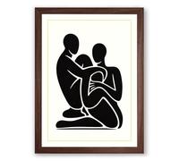 Shared Reading Minimalist Framed Wall Art Print A2 (59.4×42cm) Walnut, Wall Decor for Living Room, Bedroom, Office & Home, Ready to Hang, Art Gift