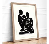 Shared Reading Minimalist Framed Wall Art Print A3 (42×29.7cm) Oak, Wall Decor for Living Room, Bedroom, Office & Home, Ready to Hang, Art Gift