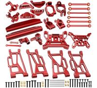 ShareGoo Aluminum Swing Arms & Steering Knuckle Kit & Servo Rod & Shock Tower Compatible with Hyper GO MJX 1/10 10208 Little Monster RC Upgrade Parts