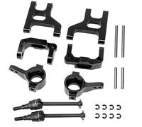 ShareGoo Front Steering Knuckle Cup C-Hub Carriers RC Swing Arm Drive Shaft Compatible with Tamiya CC01 CC-01 1/10 RC Crawler Car Upgrade Parts (Black)