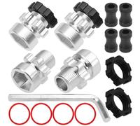 ShareGoo Metal 12mm to 17mm Wheel Hex Hub Adapter Compatible with Traxxas 1/10 Slash 2WD 4X4 Rustler Stampede 2WD 4X4 RC Car Upgrade Parts (Black)
