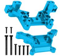 ShareGoo Metal Front & Rear Shock Tower Shock Mounts Upgrade Parts Compatible with Hyper Go H16BM H16DR H16 MJX 16207 16208 16209 16210 1/16 RC Car (Blue)