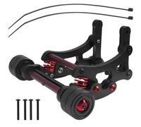 ShareGoo Wheelie Bar Set w/Dual Spring Buffer Front Stand Up Wheel Compatible with Traxxas 1/5 6S 8S X-MAXX RC Car Upgrades Part (Black)