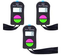 Sharelove 3 Pack Digital Handheld Clicker Counter, Electronic Clicker with Add/Subtract, LCD Display, Portable Tally Counter for Sports Coaching, Events, Inventory, Golf Scoring