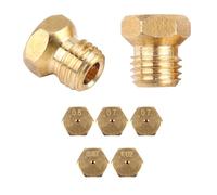 Sharelove 5pcs Practical Natural Gas Hob LPG Conversion Kit, 0.5/0.7/0.7/0.87/1.02 LPG Gas Burner, Jets Nozzles Injectors Set, Easy-to-Install Hob Gas Hob Accessory Nozzles(Gold)