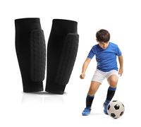 Sharelove Soccer Shin Guards, Practical Ski Protector Shin Pads with Breathable Elastic Honeycomb Pads, Thickened and Enlarged Shin Defender Shin Guards Sleeves for Men Women Teenagers (Black, XS)