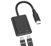 Sharelove USB C to AR/VR Glasses and Charging Adapter Play Adapter, Aluminium Alloy Support 100W and 4K@60Hz, Compatible with Switch, Steam Deck, ROG Ally, iPhone 15/16 Series, Laptop and More
