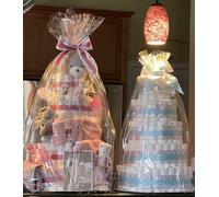 shareluck 40" x 50" Extra Large Christmas Cellophane Bags-Thicken 3 Mil Clear Cellophane Gift Bags-6 Pcs Cellophane Wrap For Gift Baskets