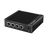 Sharevdi Fanless Micro Firewall Appliance Firewall mini pc 4x 2.5GbE i225-V LAN Intel J4125 Quad Core Network Gateway Soft Router 8G DDR4 128G SSD Test with pf-Sense (Intel J4125)