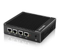 Sharevdi Fanless Micro Firewall Appliance Intel J3710 Quad Core, 4x Intel i226 LAN （up to 2.5Gb）, AES NI Network Gateway Soft Router test with pf-sense opn-sense (8G RAM 128G SSD)
