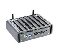 Sharevdi Fanless Mini PC, In-tel 12th Gen J6412 Quad-Core NUC Desktop Computer, DDR4 SSD HD/VGA/RJ45/COM RS232/WiFi/BT, Support 4G Module/SIM Slot for Industry/Business (Intel J6412)