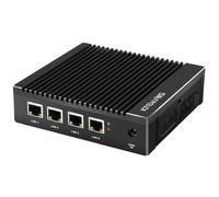 Sharevdi Micro Firewall Appliance,Firewall Mini PC Intel J4125 4Cores/4Threads, 4 Intel 2.5 GbE i225 LAN Ports, Support AES NI, DDR4 8GB mSATA SSD 128 GB suppot pfsense opnsense