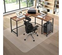 SHAREWIN Office Chair Mat for Hard Floors - 63''×51'',Heavy Duty Clear Wood/Tile Floor Protector PVC Transparent