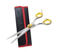 SHARF Gold Touch Pet Grooming Scissors Straight Blades, 7.5 Inch Dog Shear, Stainless Steel Gold