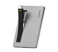 sharge Disk Plus M.2 NVMe SSD Enclosure, 10Gbps Dual USB C 3.2 External Enclosure with 100W Built-in Cable, 0.24 inch up to 4TB Storage 2230 2242 2280 SSDs for MacBook, iPhone 16 (SSD not included)