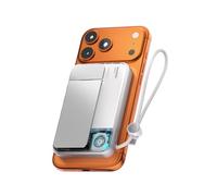 sharge ICEMAG 3 Magsafe Power Bank 5000mAh*2, Qi2.2 25W Wireless Portable Charger with Active Cooling 3.0, 35W Built-in Cable USB-C Fast Charging, Transparent RGB Design for iPhone 17/16