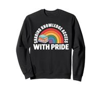 Sharing Knowledge Access With Pride Book Lover Teacher Sweatshirt