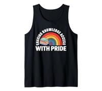 Sharing Knowledge Access with Pride Book Lover Teacher Tank Top