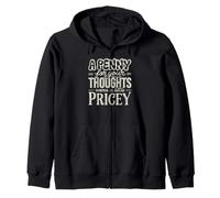 Sharing your thoughts creates clever humorous puns Zip Hoodie