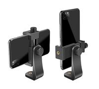 SharingMomentLBB Premium Smartphone Holder, both Landscape and Portrait Mode; Width Adjustable 1/4 Screw Universal Tripod Monopod Mount Adapter; Professional 360 Degrees Rotation Cell Phone Clamp