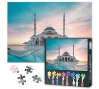 Sharjah Mosque Puzzles for Adults 1000 Pieces, Masjid in Dubai Jigsaw Puzzles, Adult Puzzle for Adults, Educational Fun Games or Toys for Elders Friends 20X27 INCH