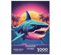 Shark 1000 Piece Animation Paper Jigsaw Puzzle Colourful Beautiful Decoration for Adults And Kids 38x26cm/1000pcs
