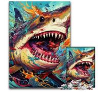 Shark 1000 Piece Jigsaw Puzzle Difficult Puzzles for Adults for Teenagers, Family Game Night, Brain-Challenging Gift Idea 26X38CM/10.23x14.96inch