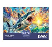 Shark 1000 Piece Jigsaw Puzzle for All Ages - Eco-Friendly Recycled Paper, A Great Gift Idea And Home Decoration Project 52x38cm/1000pcs