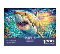 Shark 1000 Piece Jigsaw Puzzle for All Ages - Eco-Friendly Recycled Paper, A Great Gift Idea And Home Decoration Project 70x50cm/1000pcs