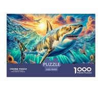 Shark 1000 Piece Jigsaw Puzzle for All Ages - Eco-Friendly Recycled Paper, A Great Gift Idea And Home Decoration Project 70x50cm/1000pcs