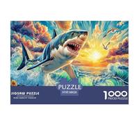 Shark 1000 Piece Jigsaw Puzzle with Whimsical Design - A Charming Challenge for All Ages And Beautiful Home Decoration 38x26cm/1000pcs