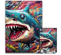 Shark 1000 Piece Jigsaw Puzzles for Adults Difficult Puzzles for Adults Ideal And Home Decor 26X38CM/10.23x14.96inch