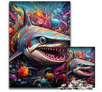 Shark 1000 Piece Jigsaw Puzzles for Adults Difficult Puzzles for Adults Ideal And Home Decor 26X38CM/10.23x14.96inch