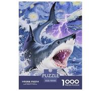 Shark 1000 Piece Jigsaw Puzzles for Adults with Extra Fun Challenges Cute Pets Home Decors Premium Box Packaging 70x50cm/1000pcs