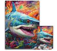 Shark 1000Pc Adults Jigsaw Puzzle cardboard Jigsaw Perfect Home Or Office Decor, Ideal 26X38CM/10.23x14.96inch