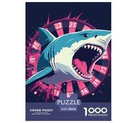 Shark 1000pcs Paper Jigsaw Puzzle Colourful Puzzle Educational Games for Adults And Kids 38x26cm/1000pcs