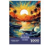 Shark 1000pcs Paper Jigsaw Puzzles Animation Colourful Educational Games for Adults And Kids 38x26cm/1000pcs