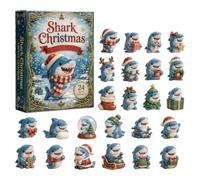 Shark 2026 With 24 Flat Acrylic Shark Figures | Flat 2D Acrylic Construction With 24 Different Shark Shapes, Each Piece Featuring Its Own Hanging Rope For Easy Placement