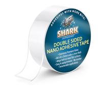 Shark Adhesives Heavy Duty Double Sided Nano Tape - Nano Mounting Tape, Clear Adhesive Picture Hanging Strips for Home and Office, Strong and Reusable for Photos, Posters, Decorations and More 6m Roll
