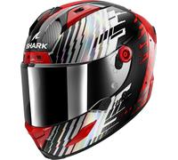 Shark Aeron Edgy Carbon Helmet, carbon/red/chrome, size 2XL