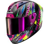 Shark Aeron Fawn Carbon Helmet, carbon-purple-yellow, size S for Men