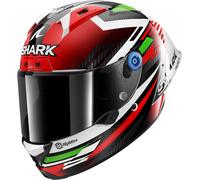 Shark Aeron GP FIM Firstlap Carbon Helmet, white-pink-green, size L for Men