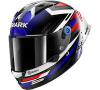 Shark Aeron GP FIM Firstlap Carbon Helmet, white-red-blue, size S for Men