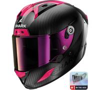 Shark Aeron Motorcycle Full-Face Race Helmet - Carbon Skin Carbon/ Violet/ Black