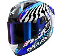 Shark Aeron Speed Fancy Carbon Helmet, white-blue, size XL for Men