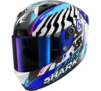 Shark Aeron Speed Fancy Carbon Helmet, white-blue, size L for Men