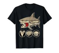 Shark Anatomy Skeleton Funny Biology Ocean Science T-Shirt