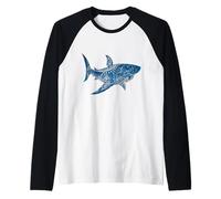 Shark Animal Graphic Marine Biology Sea Ocean Shark Lover Raglan Baseball Tee