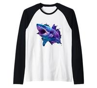 Shark Animal Graphic Marine Biology Sea Ocean Shark Lover Raglan Baseball Tee